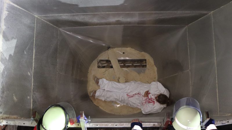 Übung: Unklare Rauchentwicklung auf dem Hof